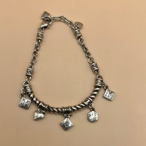 Brighton Silver Charm Bracelet with Twisted Design
